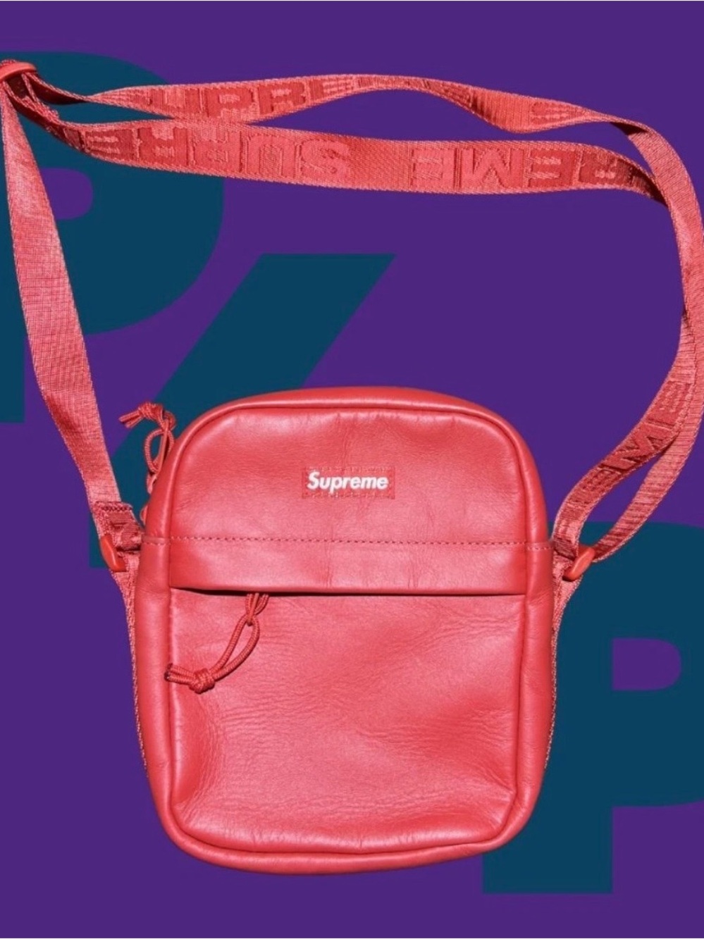 Supreme Leather Shoulder Bag
